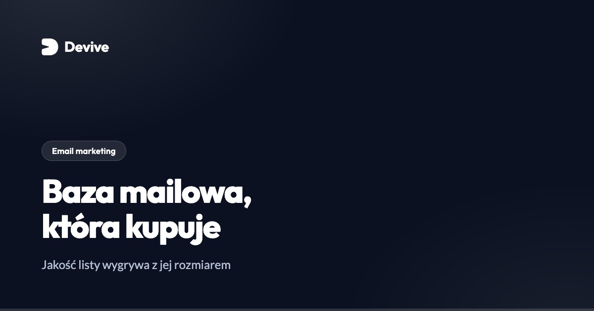Baza mailowa e-commerce