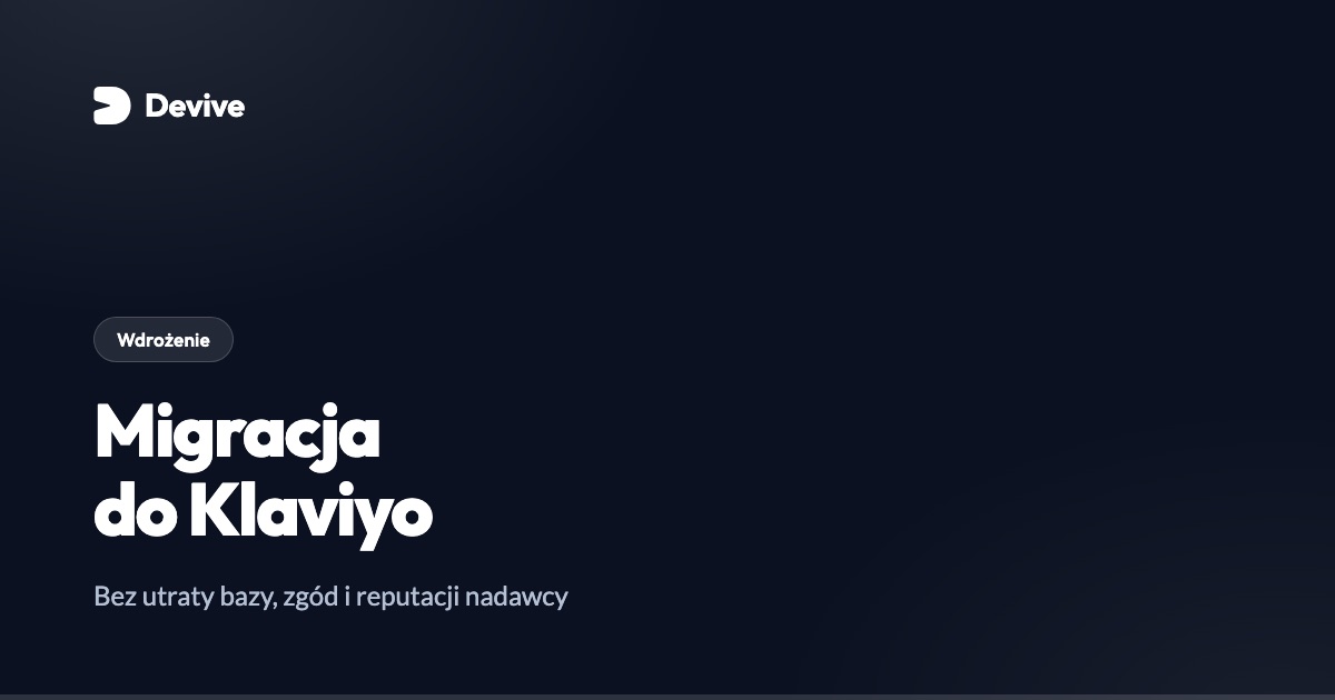 Migracja z Mailchimpa do Klaviyo