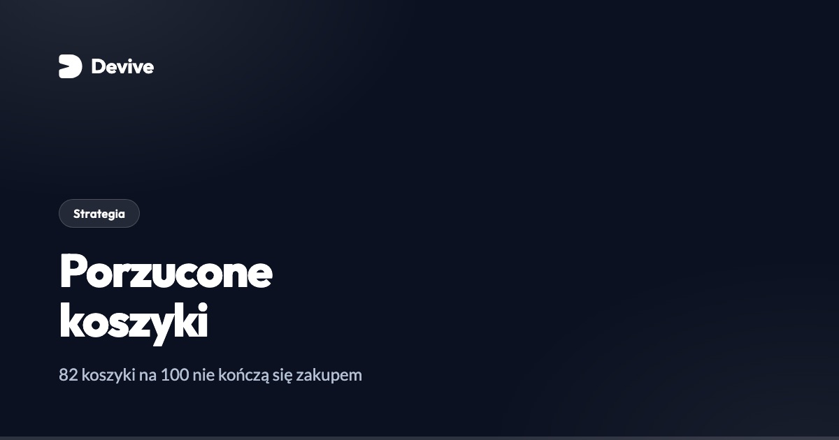 Porzucone koszyki e-commerce